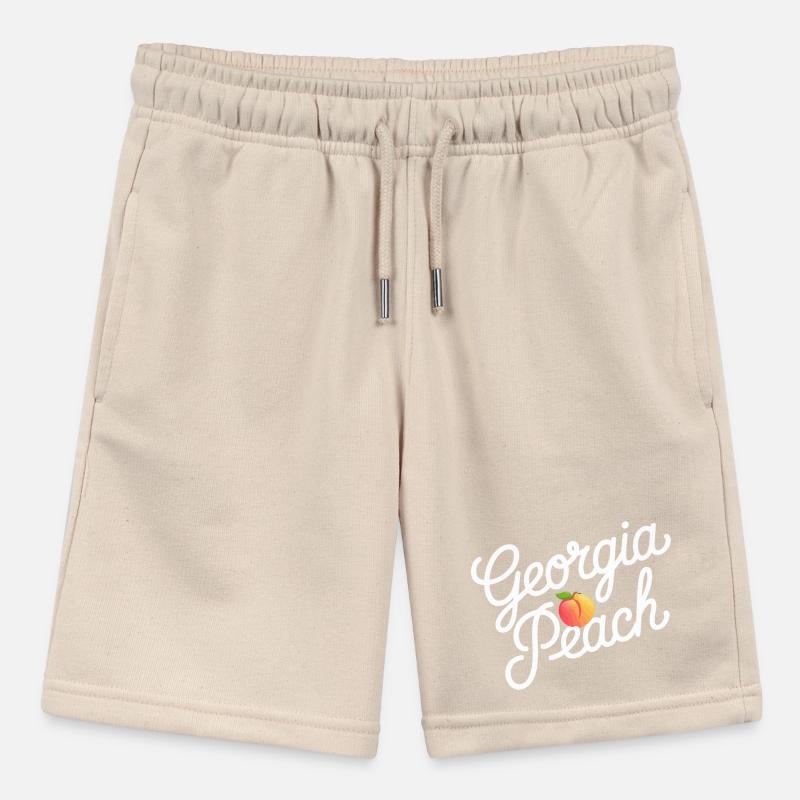 Georgia Peach Script Logo Stanley/Stella MINI BOLTER Organic Teen Jogging Shorts