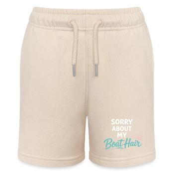 Seehaare Kümmern Sich Nicht Um - Stanley/Stella Teenager Bio-Joggingshorts MINI BOLTER - Natur - Vorne