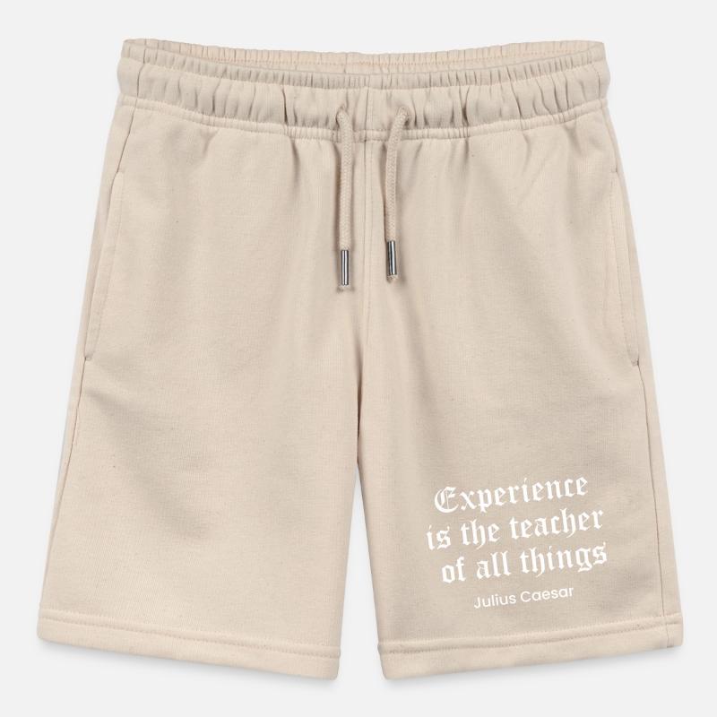 Caesar quote on Experience as the teacher Stanley/Stella MINI BOLTER Organic Teen Jogging Shorts