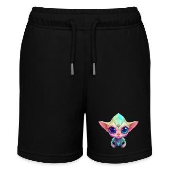 Polygon-Alien - Stanley/Stella Teenager Bio-Joggingshorts MINI BOLTER - Schwarz - Vorne