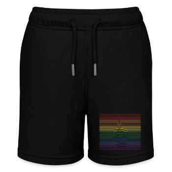Middle Finger bunt - Stanley/Stella Teenager Bio-Joggingshorts MINI BOLTER - Schwarz - Vorne