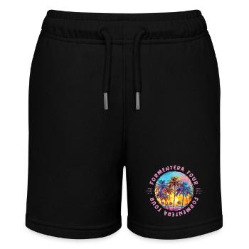 Formentera Tour Palmen - Stanley/Stella Teenager Bio-Joggingshorts MINI BOLTER - Schwarz - Vorne