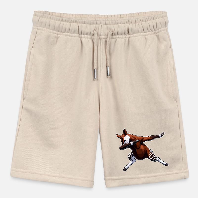 Okapi Tier Niedliches Okapi Stanley/Stella Teenager Bio-Joggingshorts MINI BOLTER