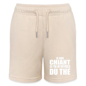 Homme qui adore : Thé. Design Drôle Humour - Short bio MINI BOLTER Stanley/Stella Ado - écru doux - Devant