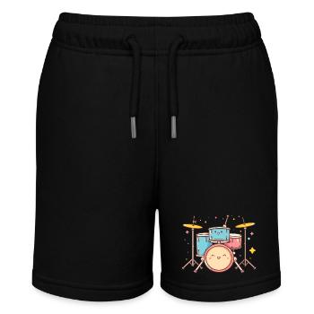 Trapset Cartoon Look - Stanley/Stella MINI BOLTER Organic Teen Jogging Shorts - black - Front