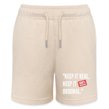 Lebensweisheiten Sprüche Echt und Einfach Original - Stanley/Stella Teenager Bio-Joggingshorts MINI BOLTER - Natur - Vorne