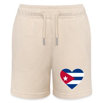 Cœur de drapeau de Cuba - Short bio MINI BOLTER Stanley/Stella Ado - écru doux - Devant