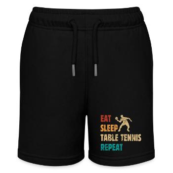 Eat - Sleep - Table Tennis - Repeat - Stanley/Stella Teenager Bio-Joggingshorts MINI BOLTER - Schwarz - Vorne