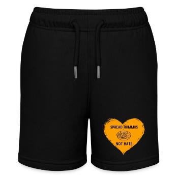Spread Hummus not hate - love all at once - Stanley/Stella MINI BOLTER Organic Teen Jogging Shorts - black - Front