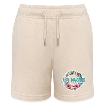 Just Married - Zur Hochzeit - Stanley/Stella Teenager Bio-Joggingshorts MINI BOLTER - Natur - Vorne