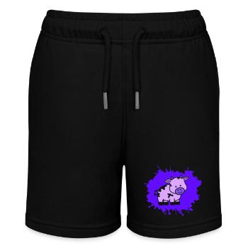 kuh klecks - Stanley/Stella Teenager Bio-Joggingshorts MINI BOLTER - Schwarz - Vorne