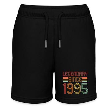 Legendär seit 1995, Retro, Geburtstag - Stanley/Stella Teenager Bio-Joggingshorts MINI BOLTER - Schwarz - Vorne