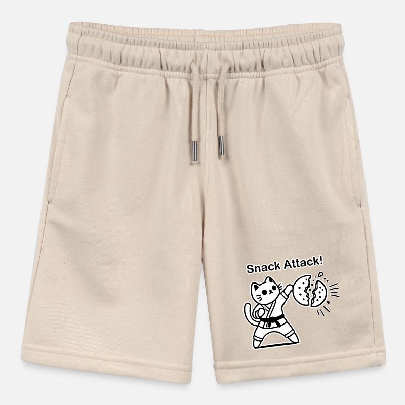 Karaté Chat frappant un biscuit - Snack Attack Design Short bio MINI BOLTER Stanley/Stella Ado
