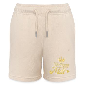 Königinnen werden im Mai mit goldenem Glitzer geboren - Stanley/Stella Teenager Bio-Joggingshorts MINI BOLTER - Natur - Vorne