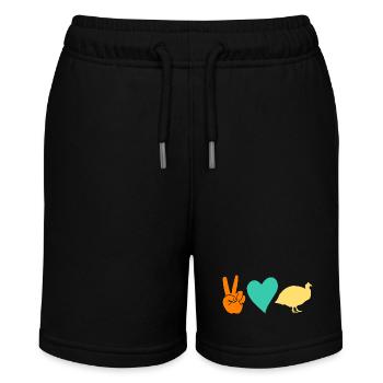 Chickens Rooster Guinea Fowl - Stanley/Stella MINI BOLTER Organic Teen Jogging Shorts - black - Front