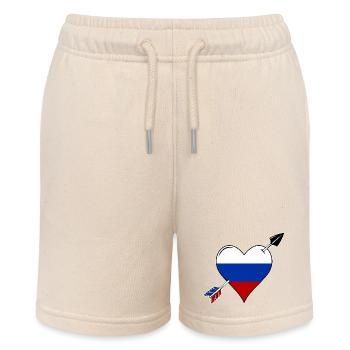 Russie drapeau coeur amoureux - Short bio MINI BOLTER Stanley/Stella Ado - écru doux - Devant