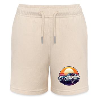 Oldtimer Sonnenuntergang - Stanley/Stella Teenager Bio-Joggingshorts MINI BOLTER - Natur - Vorne