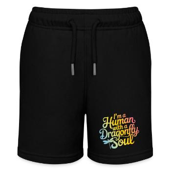 Libelle Libellen Insekten Natur - Stanley/Stella Teenager Bio-Joggingshorts MINI BOLTER - Schwarz - Vorne
