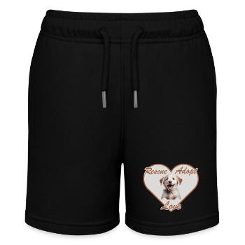 Rescue Adopt Love - Stanley/Stella MINI BOLTER Organic Teen Jogging Shorts - black - Front