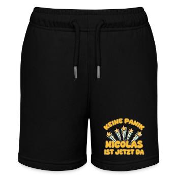 Gift for Nicolas - Stanley/Stella MINI BOLTER Organic Teen Jogging Shorts - black - Front