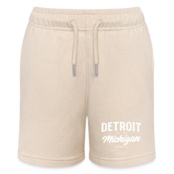 Detroit Motor City Vintage Script - Stanley/Stella Teenager Bio-Joggingshorts MINI BOLTER - Natur - Vorne