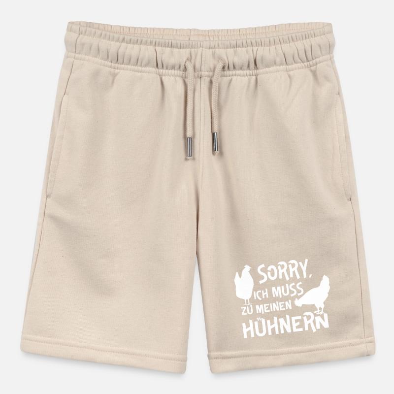 Humorous chicken design with text Stanley/Stella MINI BOLTER Organic Teen Jogging Shorts