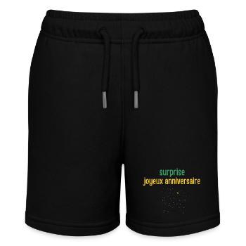 Surprise Happy Birthday - Stanley/Stella MINI BOLTER Organic Teen Jogging Shorts - black - Front