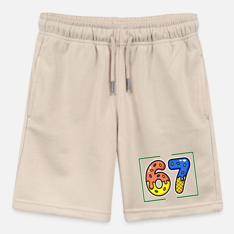 Sixty-seven, 67, 6, 7 Stanley/Stella MINI BOLTER Organic Teen Jogging Shorts