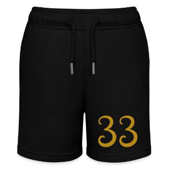 33 - Stanley/Stella Teenager Bio-Joggingshorts MINI BOLTER - Schwarz - Vorne