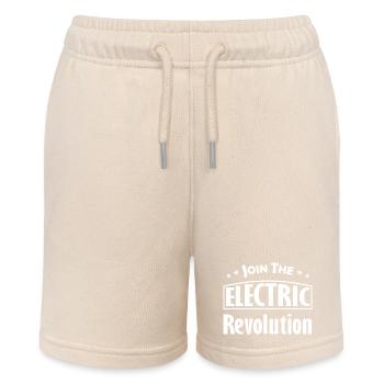 Electric Revolution Logo - Stanley/Stella MINI BOLTER Organic Teen Jogging Shorts - soft Ecru - Front