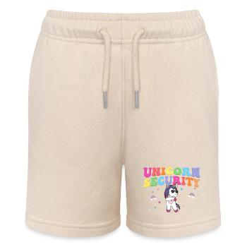 Unicorn Security Costume to protect Mom Sister - Stanley/Stella MINI BOLTER Organic Teen Jogging Shorts - soft Ecru - Front