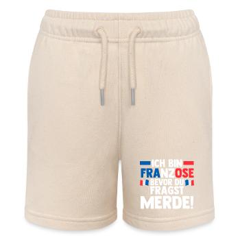 Franzose Französisch Frankreich - Stanley/Stella Teenager Bio-Joggingshorts MINI BOLTER - Natur - Vorne