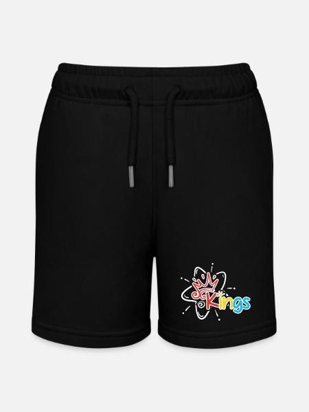 Kings Crown Atom Tee - Stanley/Stella MINI BOLTER Organic Teen Jogging Shorts - black