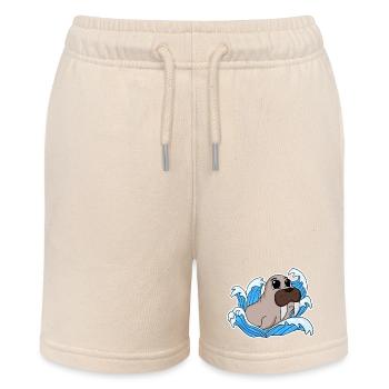 Walrus Seal - Stanley/Stella MINI BOLTER Organic Teen Jogging Shorts - soft Ecru - Front