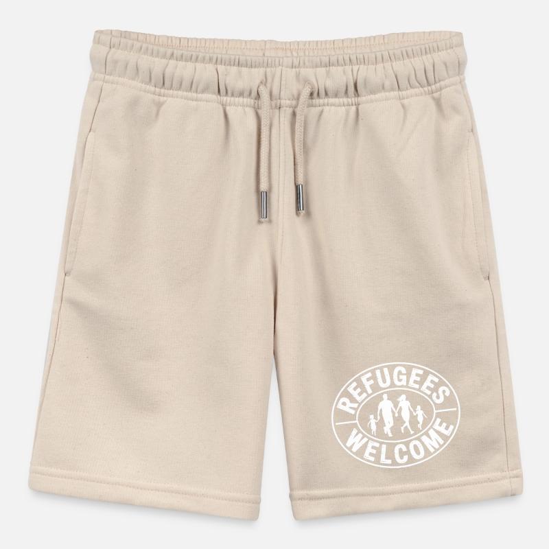 Refugees Welcome - Antifascist Merch Stanley/Stella MINI BOLTER Organic Teen Jogging Shorts