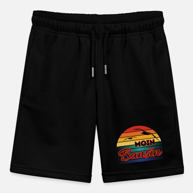 Moin Basin mit Möwe im Retro Style-Bansin Stanley/Stella Teenager Bio-Joggingshorts MINI BOLTER