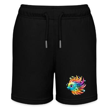 Funny Colorful Fish - Stanley/Stella MINI BOLTER Organic Teen Jogging Shorts - black - Front