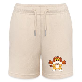 Löwe Bodybuilder Hanteln Bodybuilding - Stanley/Stella Teenager Bio-Joggingshorts MINI BOLTER - Natur - Vorne