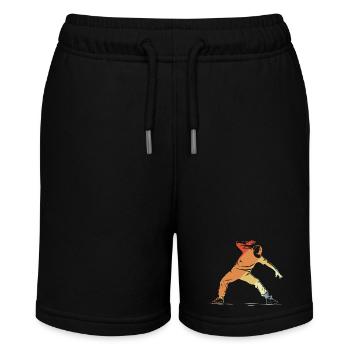 Breakdancer Sketch - Stanley/Stella MINI BOLTER Organic Teen Jogging Shorts - black - Front