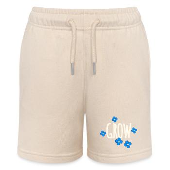 Floral Pattern Grow - Stanley/Stella MINI BOLTER Organic Teen Jogging Shorts - soft Ecru - Front