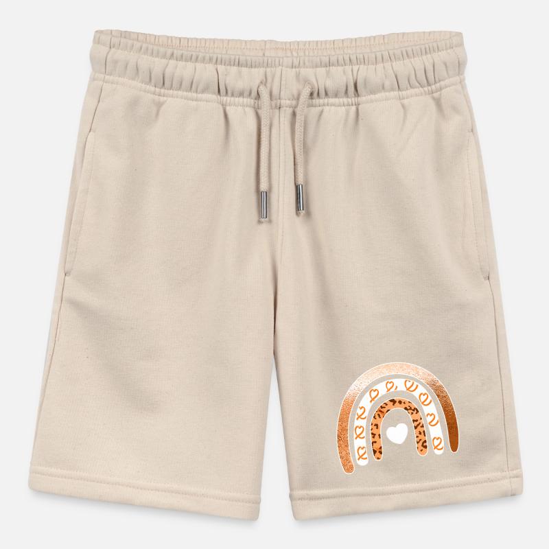 Leopard-Regenbogenherz-Arc Stanley/Stella Teenager Bio-Joggingshorts MINI BOLTER