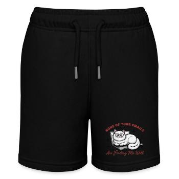 Hangover on the laptop: No mails - Stanley/Stella MINI BOLTER Organic Teen Jogging Shorts - black - Front