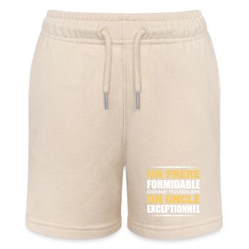 An Exceptional Uncle Gift for Brother - Stanley/Stella MINI BOLTER Organic Teen Jogging Shorts - soft Ecru - Front