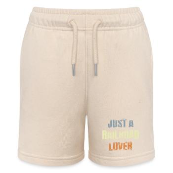 Railway lovers - Stanley/Stella MINI BOLTER Organic Teen Jogging Shorts - soft Ecru - Front