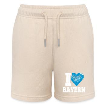 I Love Freistaat Bayern - Stanley/Stella Teenager Bio-Joggingshorts MINI BOLTER - Natur - Vorne
