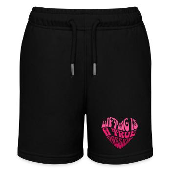 Heart with inspirational saying in pink - Stanley/Stella MINI BOLTER Organic Teen Jogging Shorts - black - Front