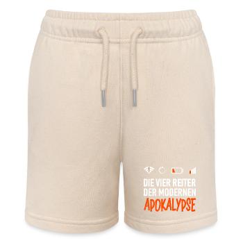 Nerd Computer THE FOUR HORSEMEN OF MODERNITY - Stanley/Stella MINI BOLTER Organic Teen Jogging Shorts - soft Ecru - Front
