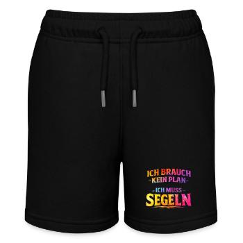 I don't need a plan, I have to sail - Stanley/Stella MINI BOLTER Organic Teen Jogging Shorts - black - Front