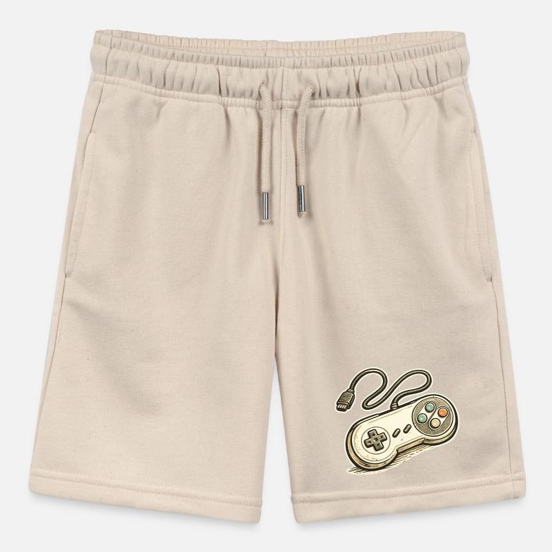 Retro Game Controller Graphics Stanley/Stella MINI BOLTER Organic Teen Jogging Shorts