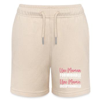 An Exceptional Granny for Grandma - Stanley/Stella MINI BOLTER Organic Teen Jogging Shorts - soft Ecru - Front